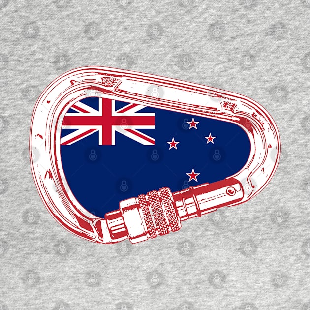 New Zealand Flag Climbing Carabiner by esskay1000